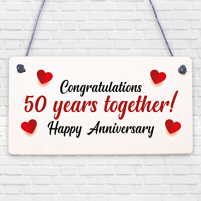 1st 25th 50th 60th Wedding Anniversary Gift Plaque Anniversary Husband Wife Gift