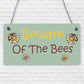 Beware Bees Apiarist Hive Business Garage Wooden Hanging Plaque Bee Sign Gift