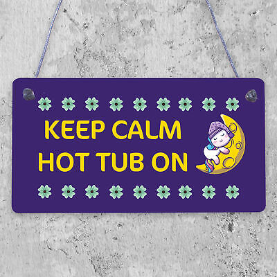 Hot Tub Sign Novelty Garden Summerhouse Plaque New Home Gifts Shed Plaque