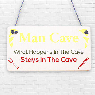 Vintage Man Cave Plaque Sign Fathers Day Gift For Him Bedroom Bar Shed Gift Idea