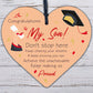 Graduation Gifts For Son Wooden Heart Plaque Congratulations Univerisity Degree