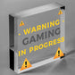 WARNING Gaming Door Sign Gamer Gifts Gamer Accessories Gamer Wall Art Decor