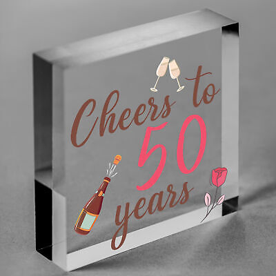 Cheers To 50 Years 50th Birthday Gift For Women 50th Birthday Card Alcohol Gift