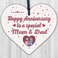 Anniversary Gift First 10th 25th 50th Wedding Anniversary Mum Dad Present Sign