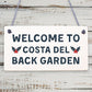 Funny Back Garden Sign Novelty Hanging Garden Shed Plaques Home Decor Signs