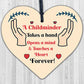 Special Childminder Gift Wood Hanging Heart Thank You Teacher Friendship Gift