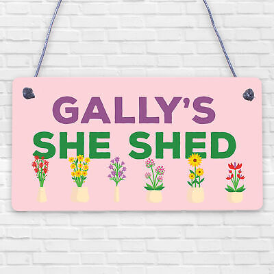 Personalised She Shed Sign Garden Summerhouse Plaque Alcohol Beer Garage Pub