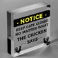 Chicken Gifts Hanging Warning Sign For Gate Garden Chicken Coop Hen House Gifts