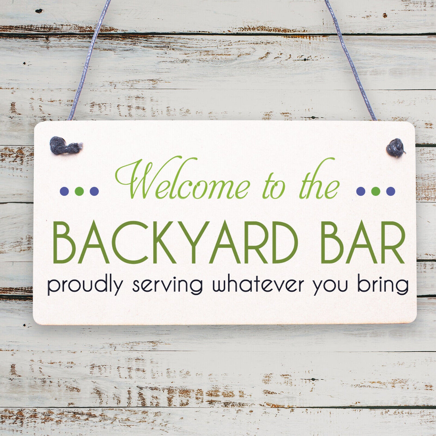 Backyard Bar Garden Hanging Plaque Alcohol Man Cave Vintage Beer Gin Shed Sign