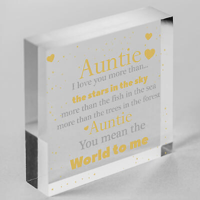 Cute Auntie Gifts Wooden Heart Auntie Birthday Gift Sister Gifts Thank You Gift