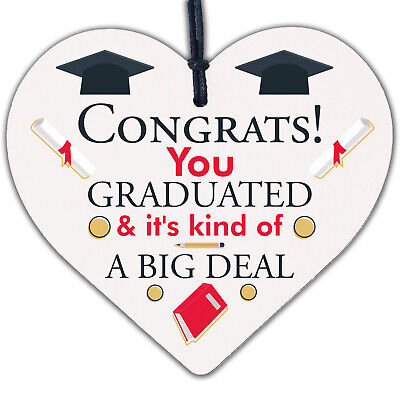 Big Deal Graduation Wooden Heart Keepsake Gift Congratulations Party Decorations