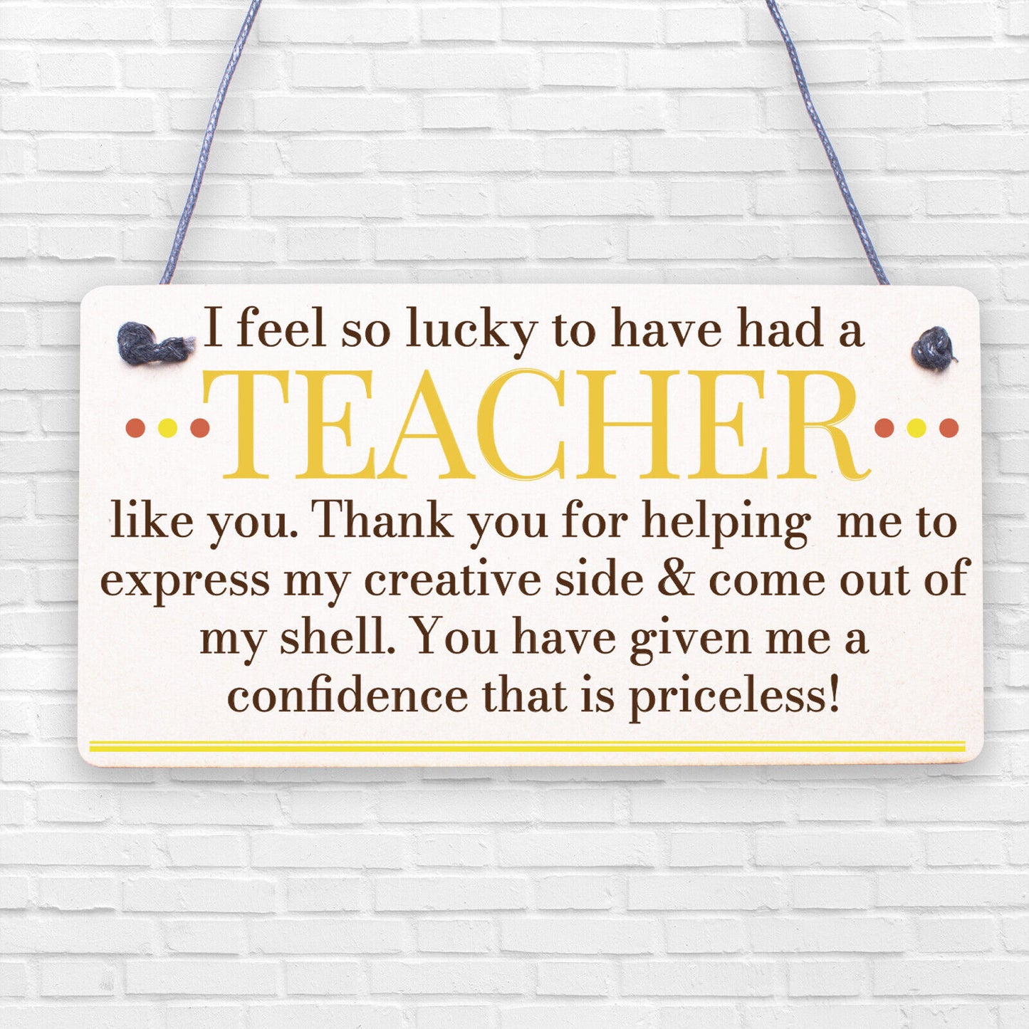 THANK YOU Gift For Teacher Teaching Assistant Leaving Nursery School Gift Plaque