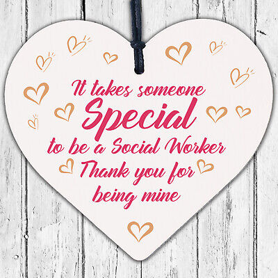 Social Worker Gift Card Thank You Gift Heart Novelty Birthday Christmas Keepsake