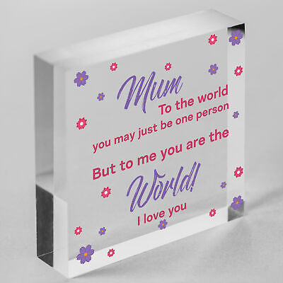 Special Mother's Day Gift Card Wooden Heart Mum Birthday Son Daughter Gifts Sign