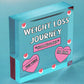 Weight Loss Tracker Chalkboard Journey Hanging Plaque Gift Slimming World Sign