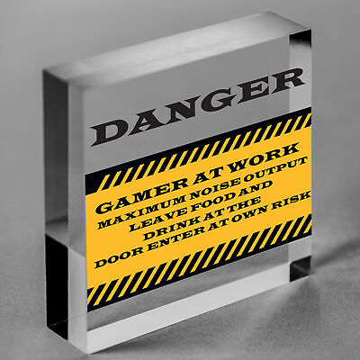 Funny Gaming Warning Sign Novelty Gaming Gifts For Boys Gamer Birthday Present