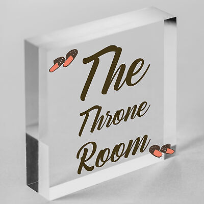 The Throne Room Toilet Bathroom Plaque Shabby Chic Ladies Gents Sign Funny Gift