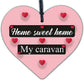 Caravan Home Sweet Home Wooden Plaque Funny Home Decor Shabby Chic Sign Gift