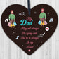 Dad Father Memorial Plaques In Memory Wood Heart Sign Memorial Christmas Bauble