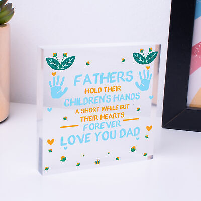 Best Daddy Gift Wooden Heart Fathers Day Gift For Dad Daddy Daughter Son Gifts