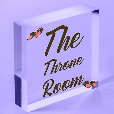 The Throne Room Toilet Bathroom Plaque Shabby Chic Ladies Gents Sign Funny Gift