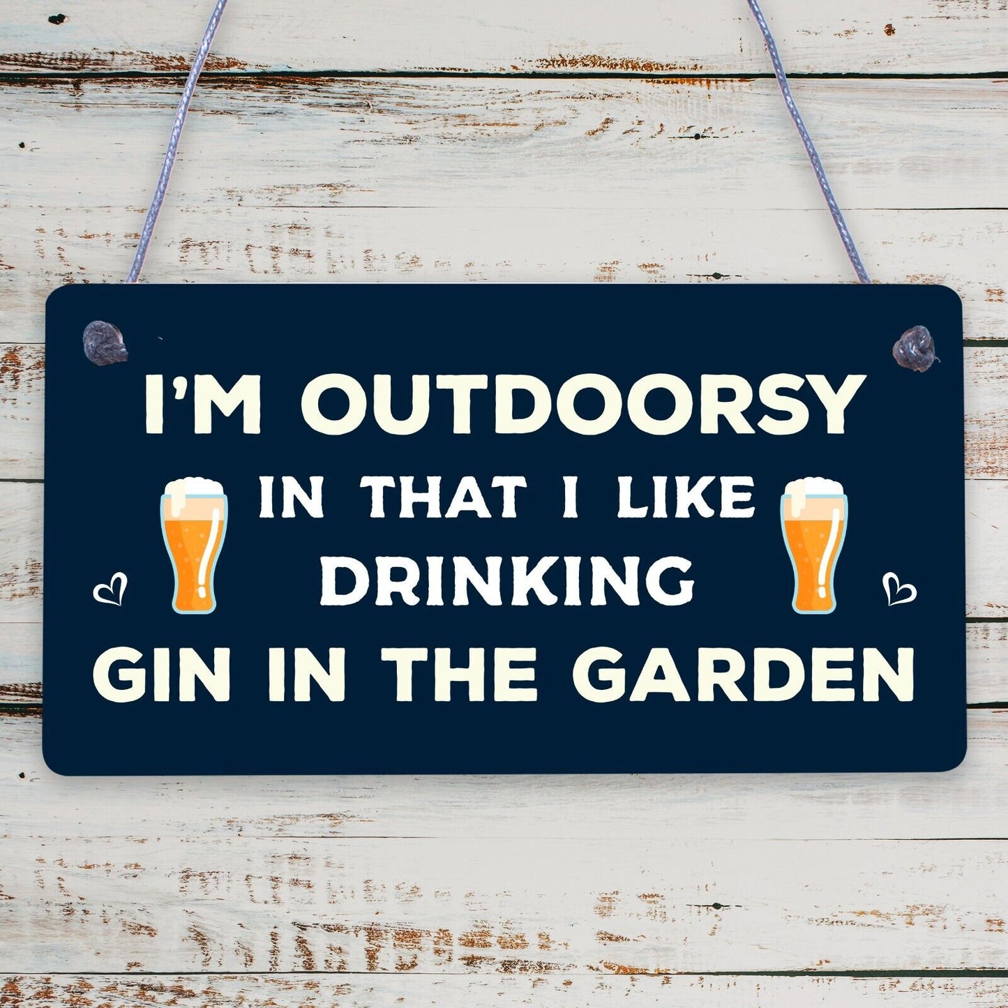 Drinking Gin In The Garden Gin & Tonic Funny Alcohol Sign Party Gift Shed