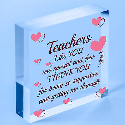 Teachers Like You Wood Heart Plaque Leaving Gift Nursery Preschool Thank You