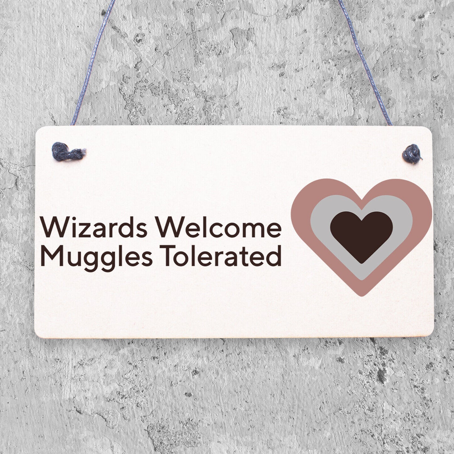 Wizards Welcome Muggles Tolerated Gift Hanging Plaque Magic Home Sign