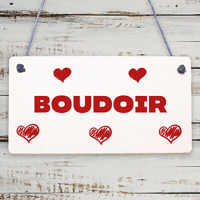 Boudoir Hanging Plaque Home Decor Bedroom Sign New Home Gift Decoration