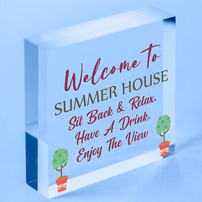 Novelty Summer House Signs Garden Shed Plaques Home Decor Gifts For Him Her