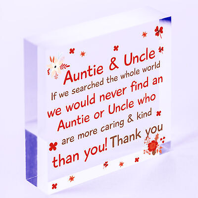 Auntie And Uncle Gifts For Birthday Christmas Wood Heart Gift From Niece Nephew