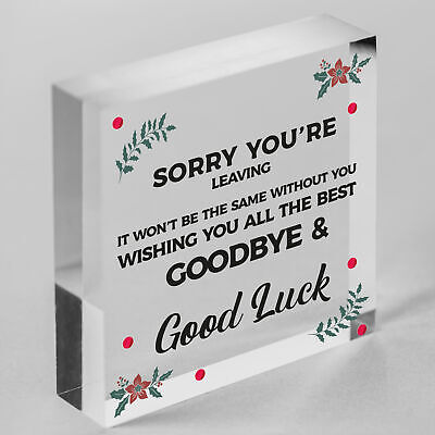 Sorry You're Leaving Wooden Hanging Heart Cute Funny Work Colleague Leaving Gift