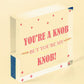 You're A Knob Valentines Funny Gift Anniversary Handmade Wood Heart Gift For Her