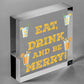 Novelty Be Merry Bar Sign Man Cave Pub Alcohol Gin Beer Christmas Gifts For Him