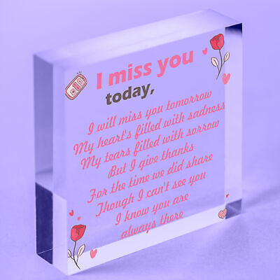 Miss You Memorial Bereavement Gifts For Mum Dad Nan Grandad Love Hanging Plaque