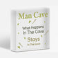 Vintage Man Cave Plaque Sign Fathers Day Gift For Him Bedroom Bar Shed Gift Idea