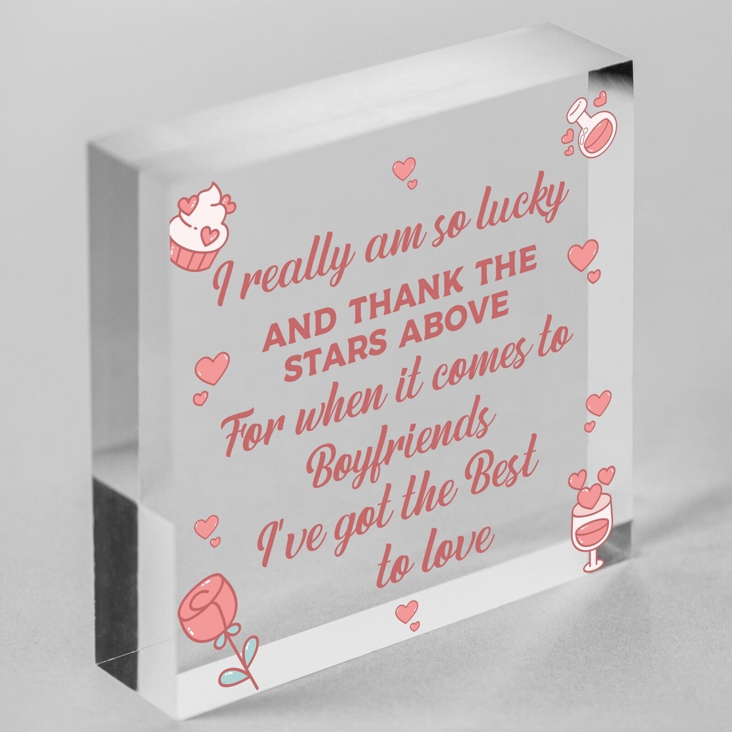 Birthday Christmas Anniversary Card Gift THANK YOU Gift For Boyfriend Wood Heart