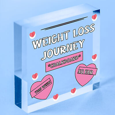 Weight Loss Tracker Chalkboard Journey Hanging Plaque Gift Slimming World Sign