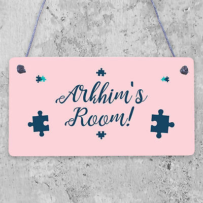 Personalised Door Space Theme Sign Kids Bedroom Grandson Son Nephew Boys