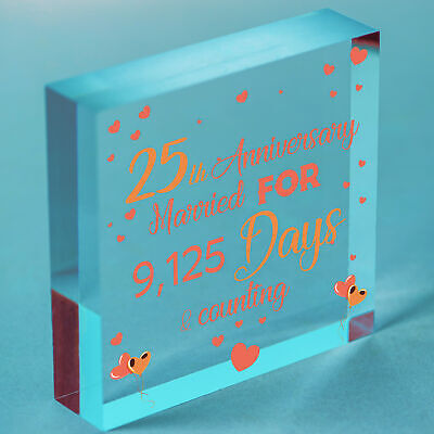 25th Wedding Anniversary Gifts Silver Twenty Five Years Gift For Husband Wife