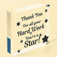 Colleague THANK YOU Gifts Wooden Heart Plaque Employee Teacher Volunteer Gifts