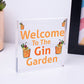 Gin Bar Welcome Sign Novelty Home Bar Decor Gifts Hanging Garden Signs Gin Gift