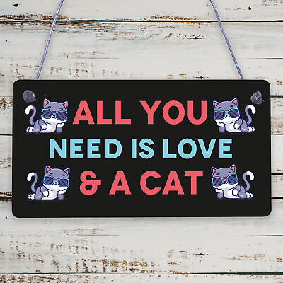 Cat Gifts For Cat Lovers Novelty Pet Animal Plaque Gift Funny Cat Signs For Home