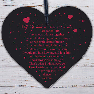 Memorial Plaques Memorial Gifts For Dad Wooden Heart Daddys Girl Keepsake Dad