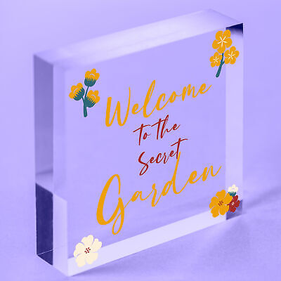 Welcome To The Secret Garden Hanging Plaque Garden Shed SummerHouse Sign Gifts