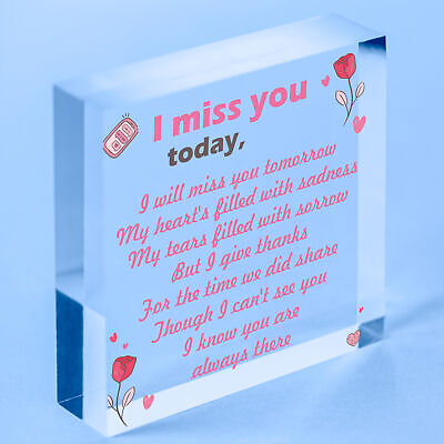 Miss You Memorial Bereavement Gifts For Mum Dad Nan Grandad Love Hanging Plaque