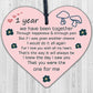 Anniversary 1st Wedding Anniversary Engagement Wooden Heart Plaque Gift Keepsake