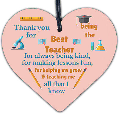 Thank You Best Teacher Gift Heart Best Nursery Gift For Children Leaving Present