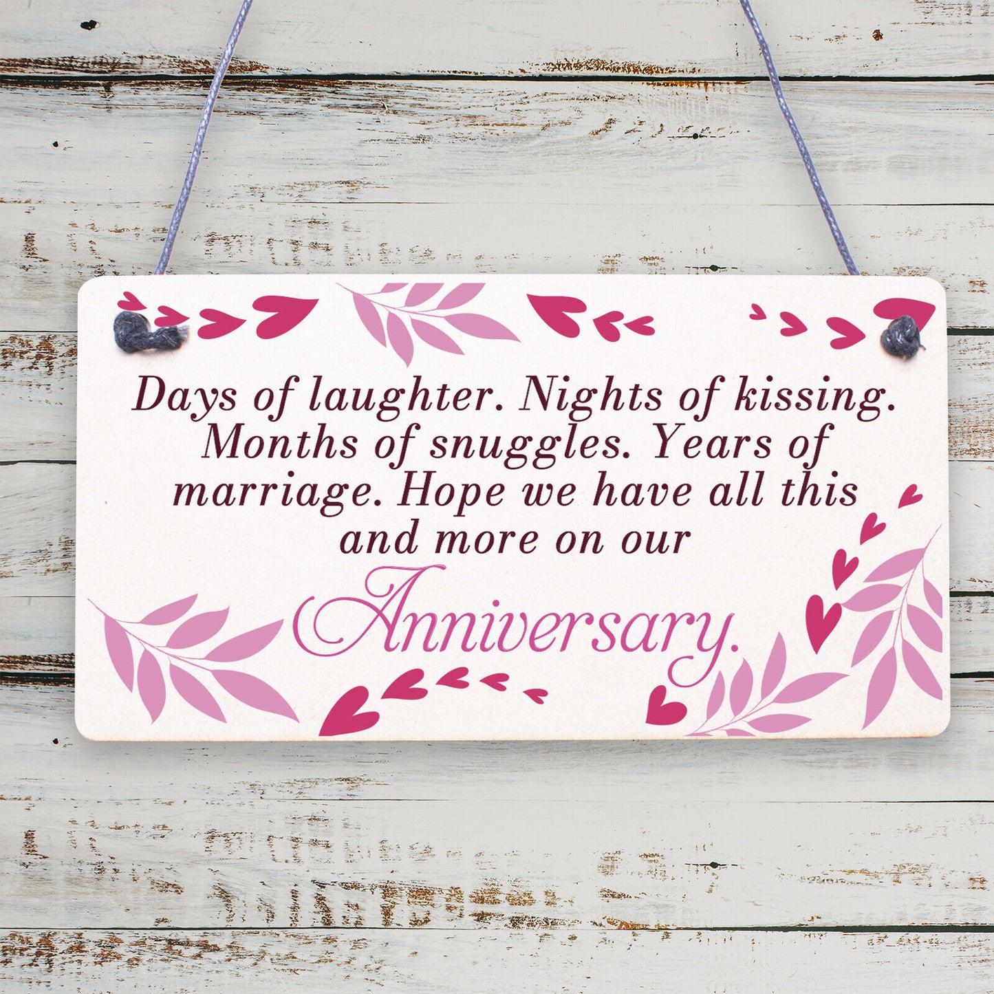 5th Wedding Anniversary Plaque Five Year Anniversary Gift For Her Husband Wife