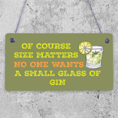 Funny Novelty GIN Lover Gin & Tonic Gifts Rude Alcohol Man Cave Home Bar Sign